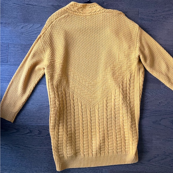 Charlotte Russe mustard knit long cardigan - Picture 4 of 4